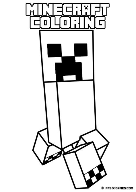 minecraft zombie coloring page coloring home