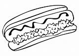 Hot Dog Coloring Large sketch template