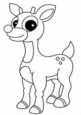 Rudolph Reindeer Nosed Tulamama Rudolf Colouring Clipart Rednosed sketch template