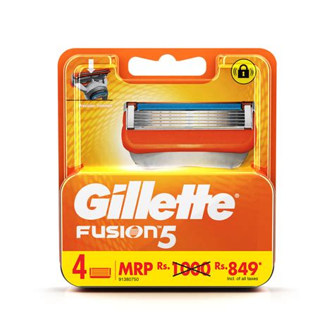 gillette fusion manual shaving razor blades 4s pack cartridge shajgoj