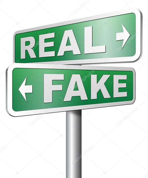 fake  real sign stock photo  kikkerdirk