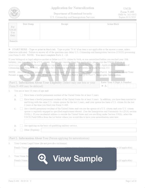 Uscis Form N 400 Free Fillable Application For Naturalization Pdf