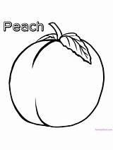 Coloring Peach Peaches Pages sketch template