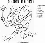 Colora Conta Calcola Schede Fatina Didattiche Enigmistica Bambini Matematica Colorare Ragazzi Addizione sketch template