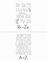 Alphabets Uppercase Lowercase Book sketch template