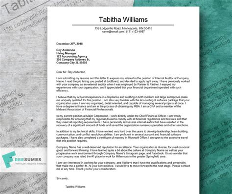 convincing cover letter examples  accounting freesumes