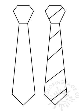 tie template tie template necktie drawing fathers day  printable tie