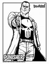 Punisher Drawing Coloring Draw Tutorial Comic Version sketch template