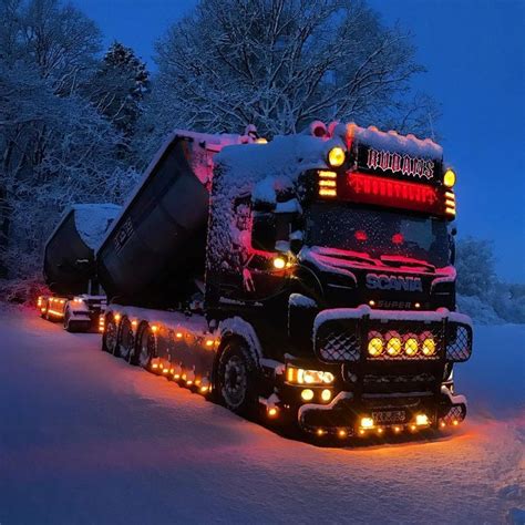 scania in the snow cars and motor customised trucks trucks big