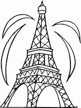 Eiffel Tower Simple Drawing Getdrawings sketch template
