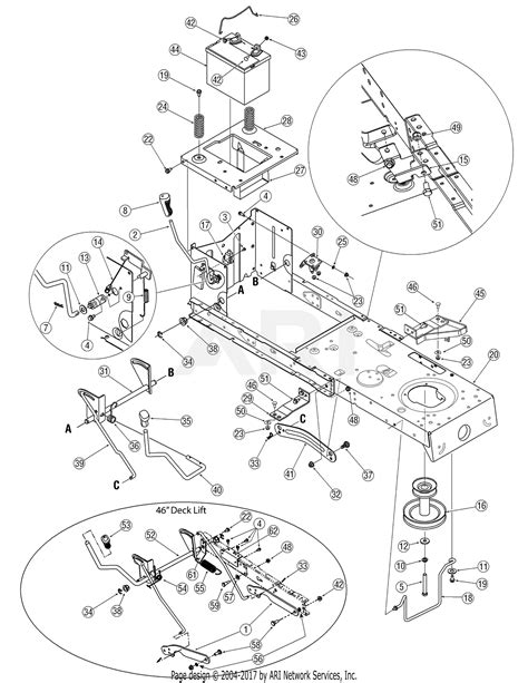 troy bilt   deck parts diagram alternator