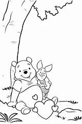 Pooh Winnie Tree Piglet Mitraland sketch template