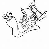 Turbo Coloring Pages Whiplash Snail sketch template