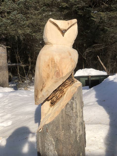 owl  time  chainsaw carving httpiftttcpuxtr