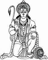 Hanuman Coloring Pages Hindu Goddesses Gods Printable Elephant Getcolorings Getdrawings Colouring Microscope Color Pag Print God Colorings sketch template