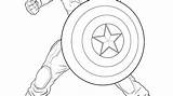 America Captain Coloring Pages Shield Printable Lego Getcolorings sketch template