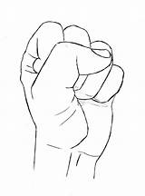 Hand Fist Drawing Draw Clenched Palm Left Balled Open Hands History Month Line Power Right Sketch Drawings Reference Lessons Step sketch template