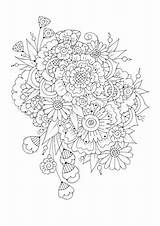 Kwiat Kolorowanka sketch template