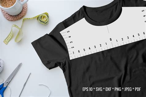 shirt placement ruler svg   svg file  silhouette