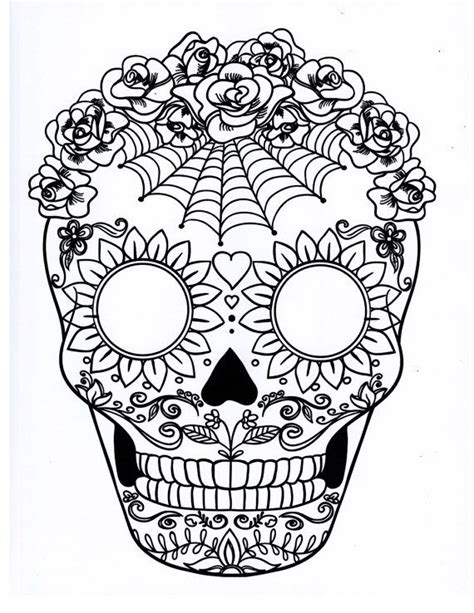 skull coloring pages printable digital    etsy skull