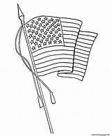 Flag Coloring American Pages Waving Printable Usa 7e53 Drawing Line Print Sheets Printables Drawings Color Kids Easy Happy Getdrawings Holidays sketch template