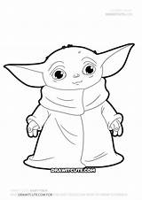 Yoda Baby Pages Mandalorian Colouring Coloring Info Click sketch template