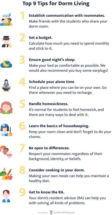 24 Tips For Dorm Living
