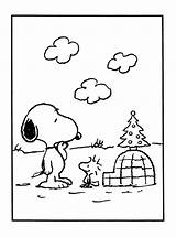 Snoopy Coloring Christmas Pages Woodstock Charlie Brown Peanuts Printable Sheets Kids Color Valentine Drawing Tree Xmas Kleurplaten Activity Igloo Print sketch template