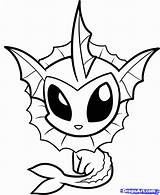 Coloring Chibi Pikachu Pages Vaporeon Colouring sketch template