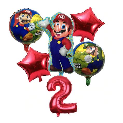 Mario Balloons Mario Brothers Party Supplies Mario Party Etsy