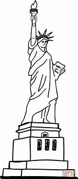 Statue Liberty Coloring Pages Printable Drawing York Kids Supercoloring Vrijheidsbeeld sketch template