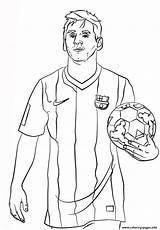 Soccer Messi Coloring Pages Lionel Printable Print Color sketch template