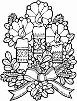 Christmas Coloring Pages Candles Realisticcoloringpages sketch template