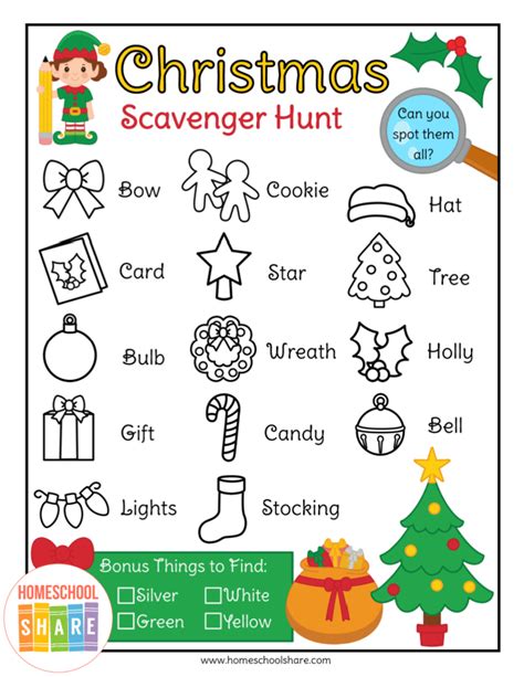 christmas scavenger hunt homeschool share