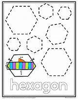 Tracing Snowman Hexagon Preschoolmom sketch template