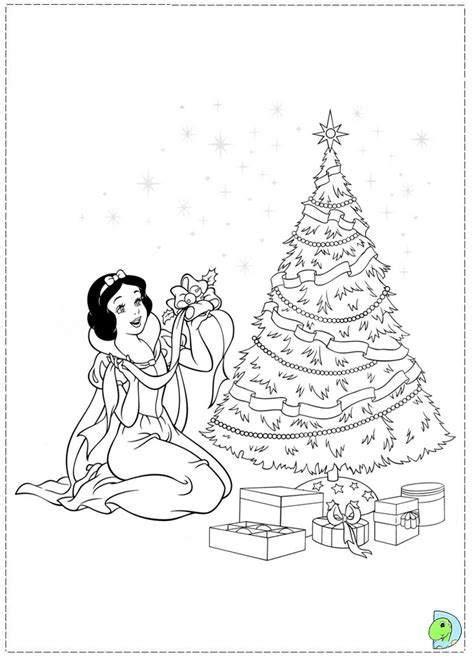 christmas disney princess coloring page dinokidsorg