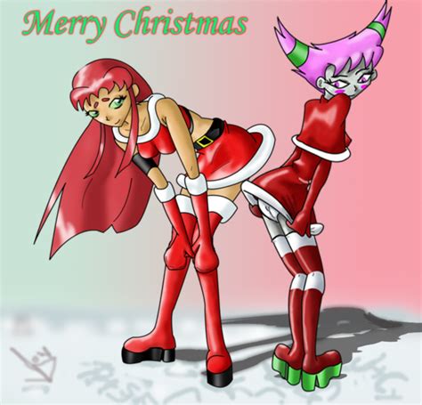 Starfire And Jinx Christmas By Valkyrie1981 On Deviantart