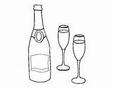 Champagne Coloring Glasses Coloringcrew Drinks Book sketch template