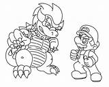 Bowser Mario Xcolorings sketch template