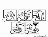 Coloring Mains Wash Laver Higiene Actividades Etapes Manos Lavado Preescolar Handwashing Habitos Igiene Attività Lavar Bambini Educazione Preschool Coronavirus Toddler sketch template