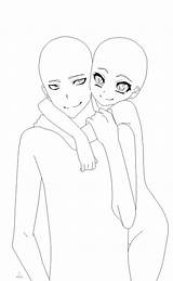 Anime Body Drawing Cute Couple Templates Drawings Draw Easy Couples Getdrawings sketch template