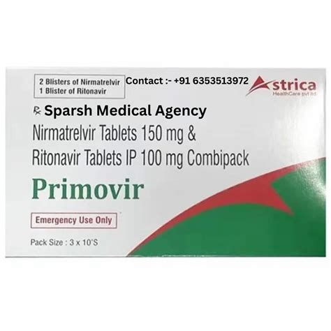 primovir nirmatrelvir mg tablets ritonavir mg tablets paxlovid tablets  rs