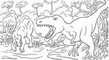 Coloring Albertosaurus Pages Prehistoric Animal Speedy Predator Lizard sketch template