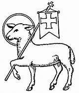 Lamb Paschal God Clipart Symbol Candle Symbols Clip Drawing Catholic Christ Jesus Easter Christian Also Christians Who Sheep Behold Cliparts sketch template