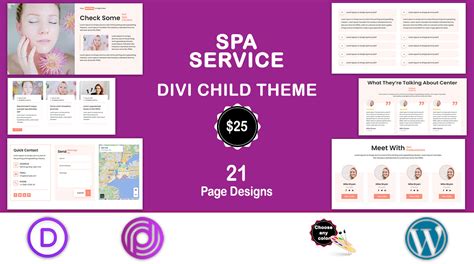divi spa service child theme divi professional