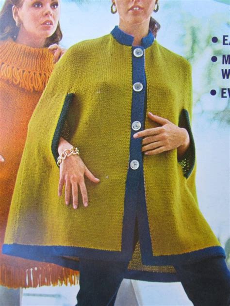 2 Knitted Cape Patterns 1960 S Vintage Patterns 2 Knit Etsy