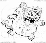Ugly Cat Coloring Cartoon Outlined Running Clipart Cory Thoman Vector Collc0121 Royalty Protected License Law Copyright Without Used May sketch template
