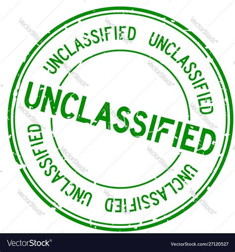 grunge green unclassified word  rubber seal vector image