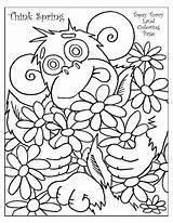 Coloring Pages Spring 1st Topsy Sheets Graders Grade First Turvy Book Color Funny Printable Kids Print Land Activities Monkey Dotty sketch template