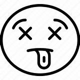 Emoji Emoticon Cursing Deceased Swearing Swear Frown Iconfinder sketch template